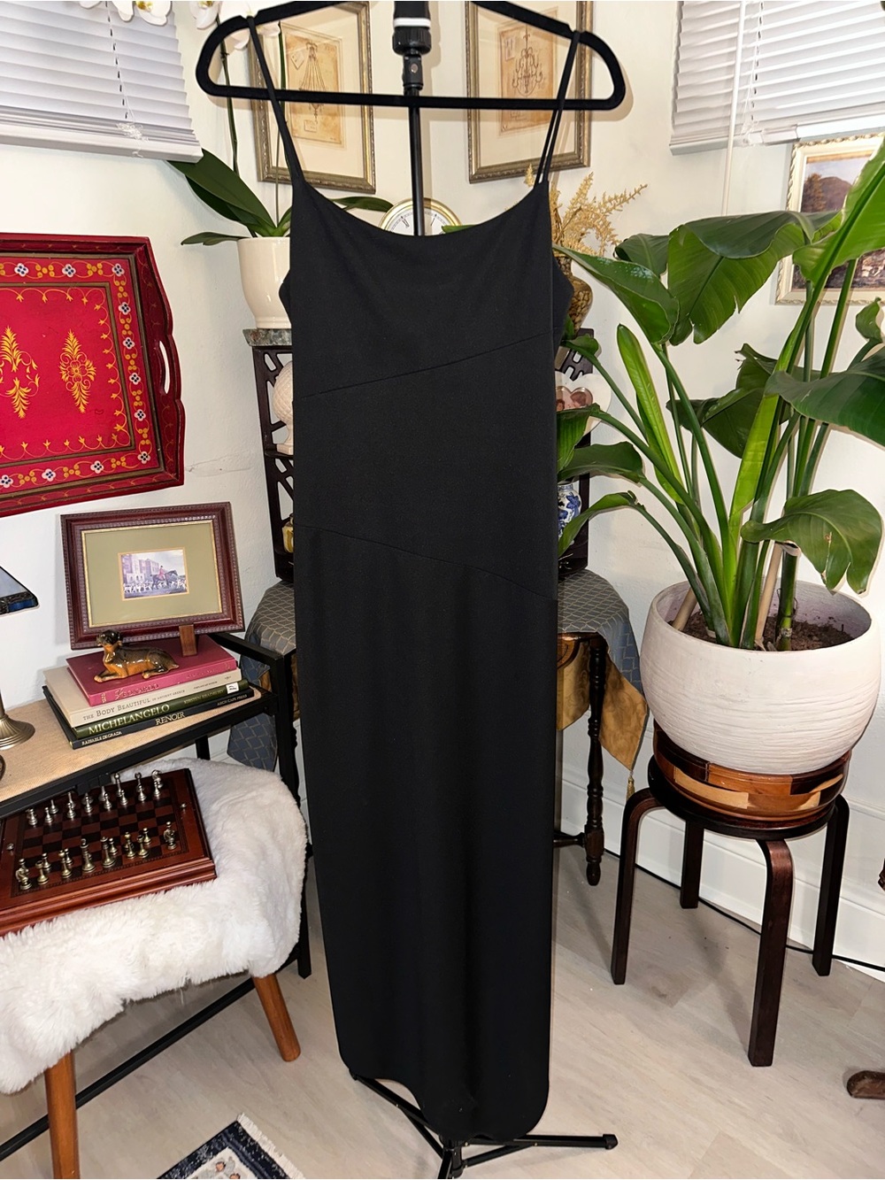 Vintage BCBGMaxAzria Black Maxi Asymmetrical Dress